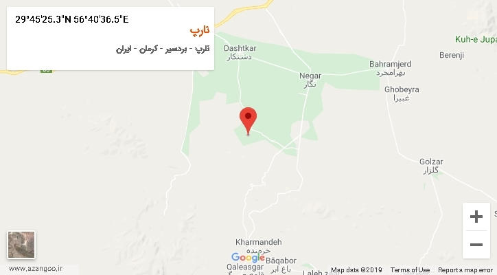 روستای نارپ بر روی نقشه