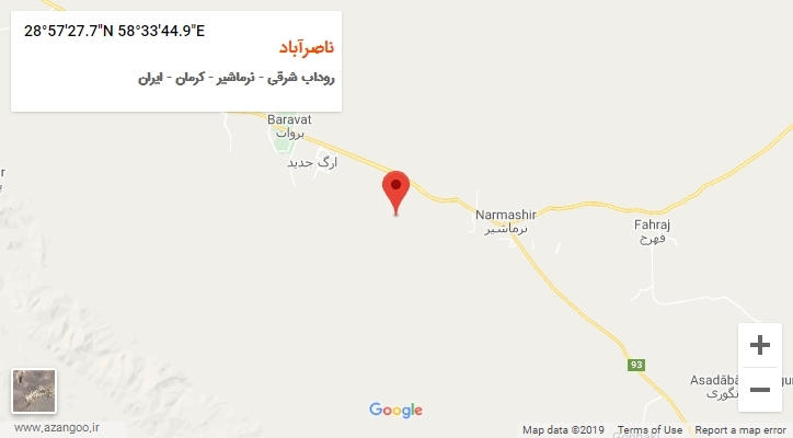 روستای ناصرآباد بر روی نقشه