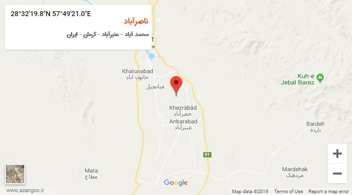 روستای ناصرآباد بر روی نقشه