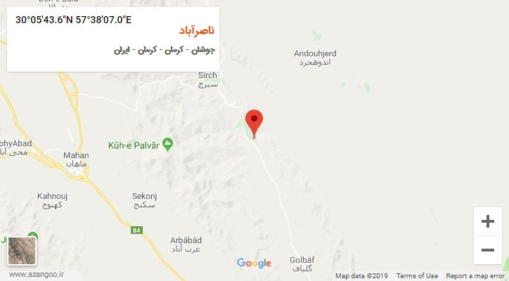 روستای ناصرآباد بر روی نقشه