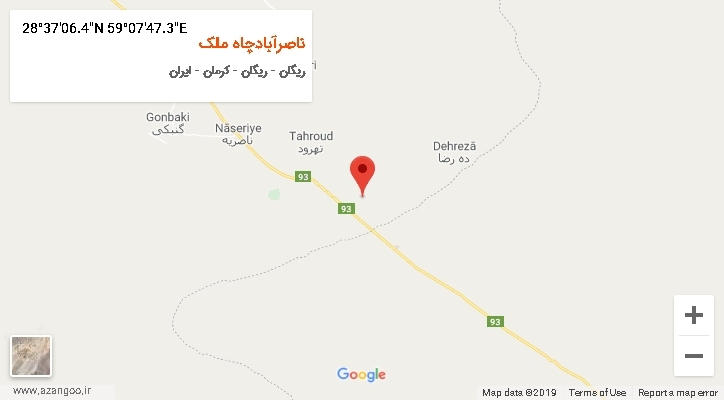 روستای ناصرآبادچاه ملک بر روی نقشه