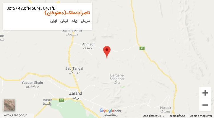 روستای ناصرآبادملک(دهنوخان) بر روی نقشه