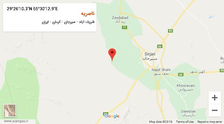 روستای ناصریه بر روی نقشه