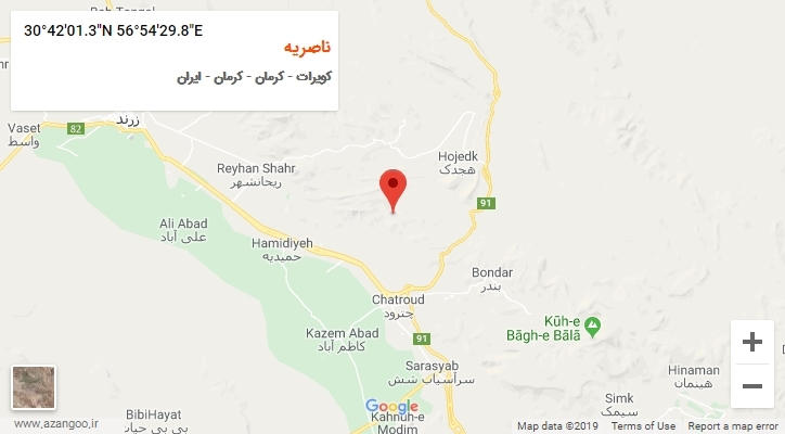 روستای ناصریه بر روی نقشه