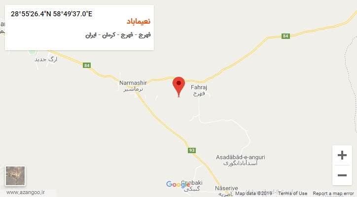 روستای نعیماباد بر روی نقشه
