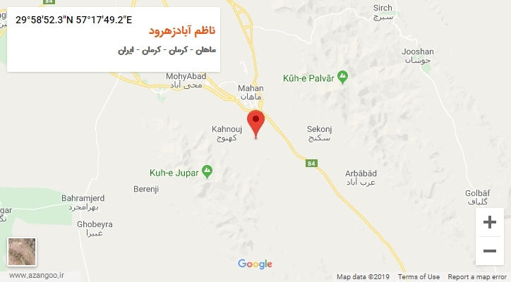 روستای ناظم آبادزهرود بر روی نقشه