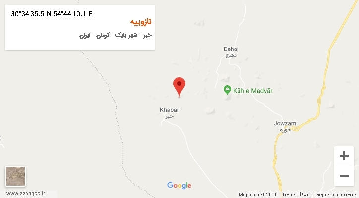 روستای نازوییه بر روی نقشه