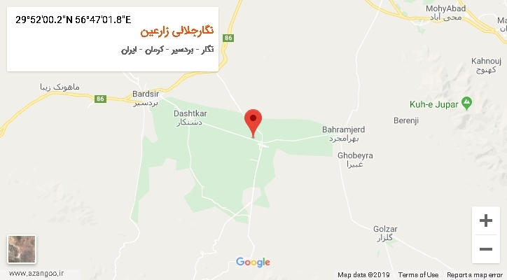 روستای نگارجلالی زارعین بر روی نقشه