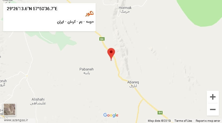 روستای نگور بر روی نقشه
