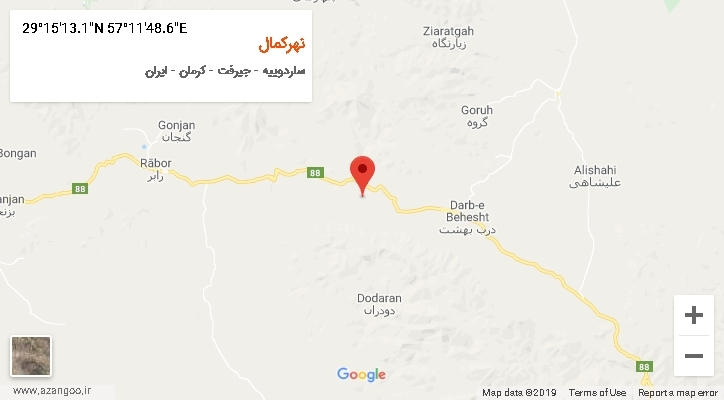 روستای نهرکمال بر روی نقشه