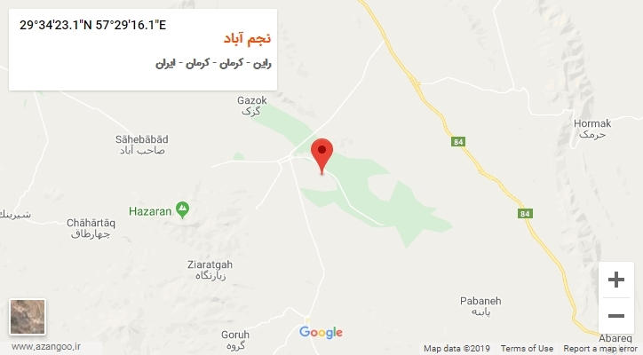 روستای نجم آباد بر روی نقشه