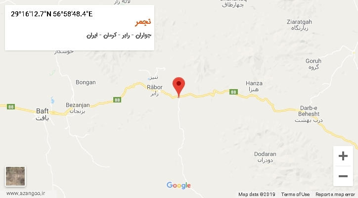 روستای نجمر بر روی نقشه