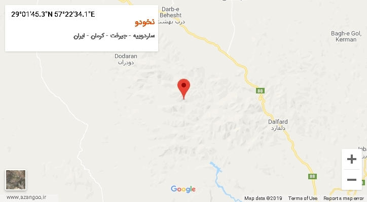 روستای نخودو بر روی نقشه