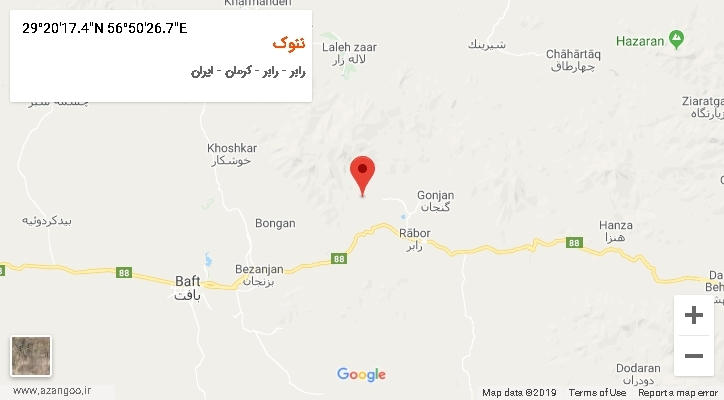روستای ننوک بر روی نقشه