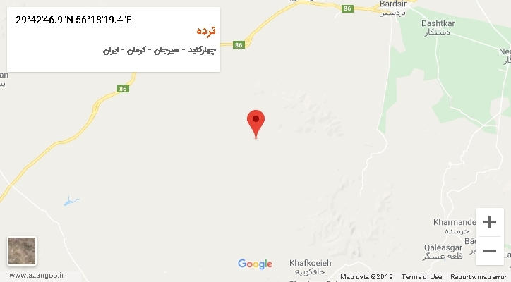روستای نرده بر روی نقشه
