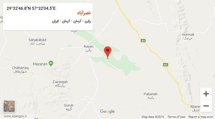 روستای نصرآباد بر روی نقشه