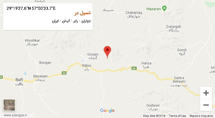 روستای نسیل در بر روی نقشه