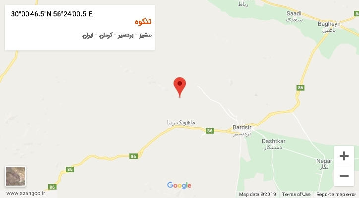 روستای نتکوه بر روی نقشه