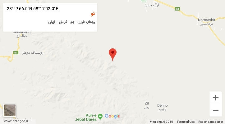 روستای نو بر روی نقشه