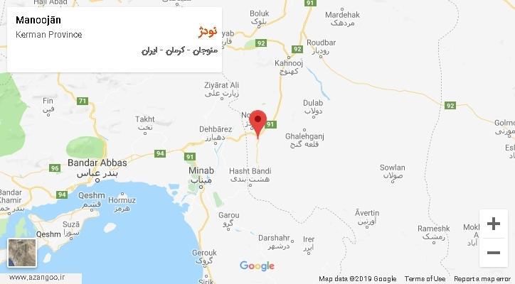 دهستان نودژ بر روی نقشه