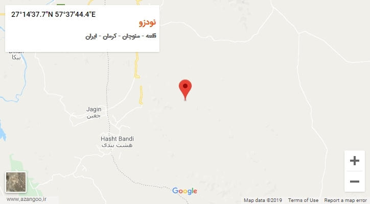 روستای نودزو بر روی نقشه