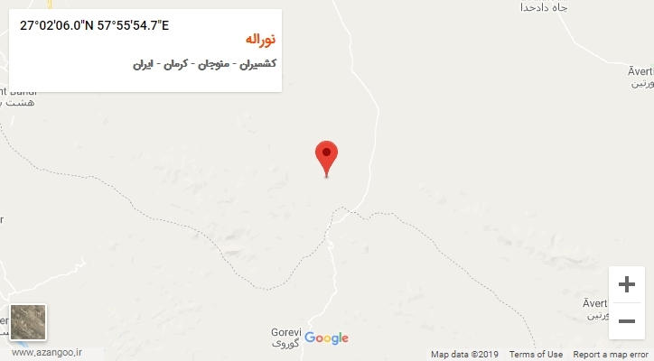 روستای نوراله بر روی نقشه