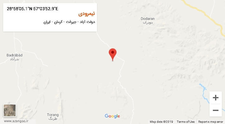روستای نیمرودی بر روی نقشه