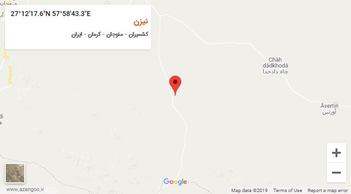روستای نیزن بر روی نقشه