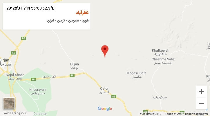 روستای نظرآباد بر روی نقشه