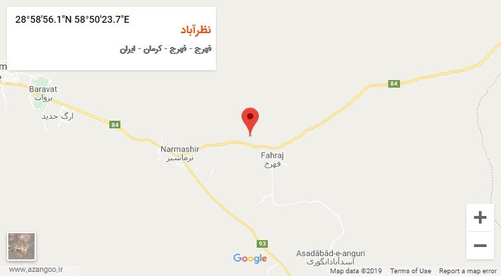 روستای نظرآباد بر روی نقشه
