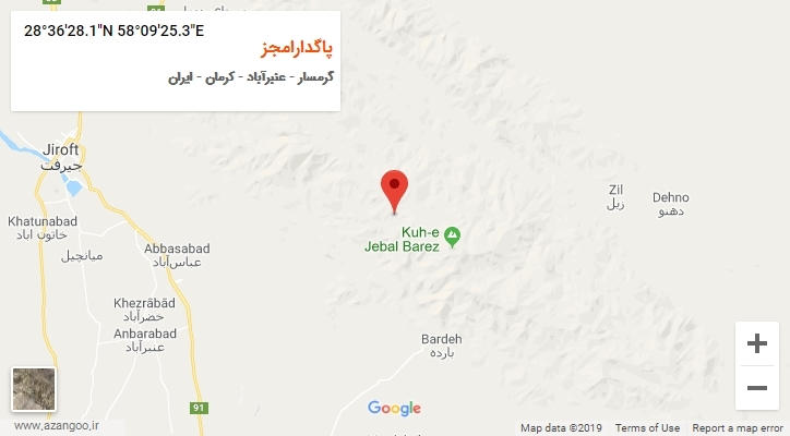 روستای پاگدارامجز بر روی نقشه