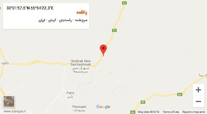 روستای پاقلعه بر روی نقشه