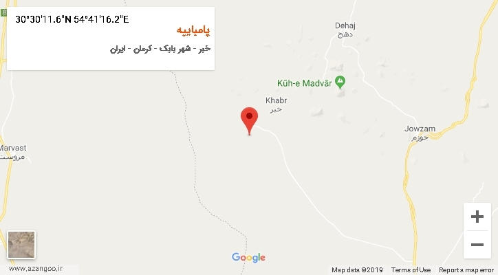 روستای پامباییه بر روی نقشه