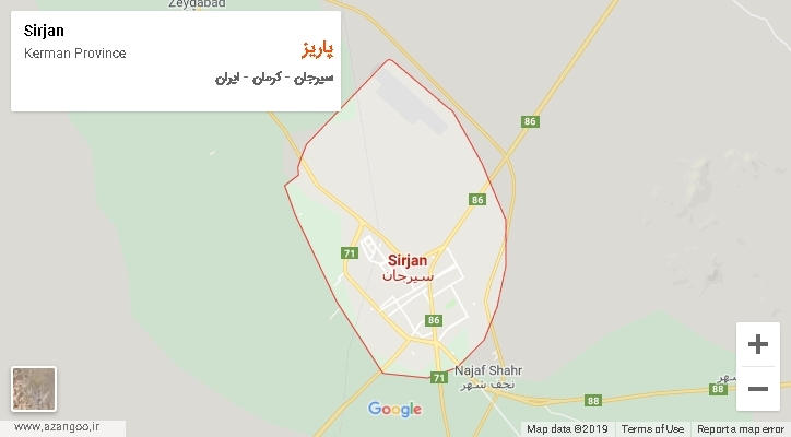دهستان پاریز بر روی نقشه