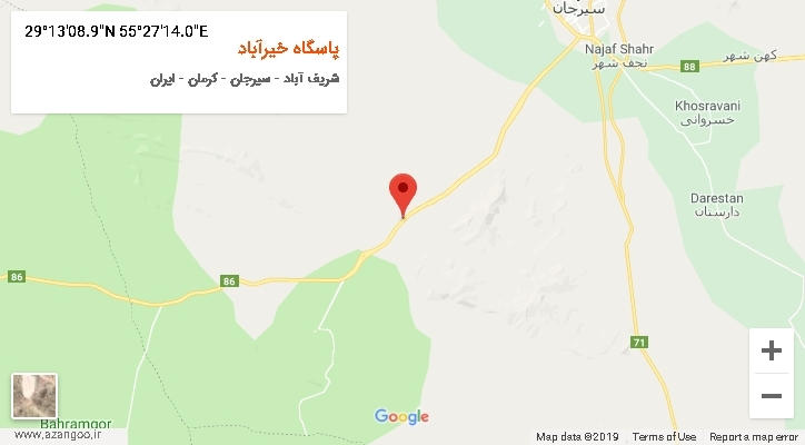 روستای پاسگاه خیرآباد بر روی نقشه