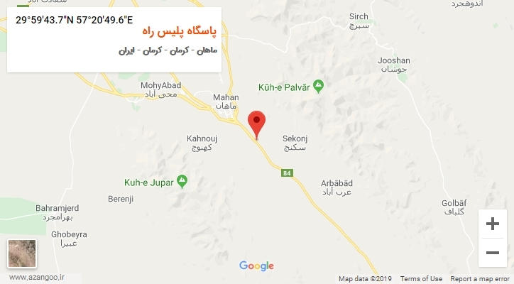 روستای پاسگاه پلیس راه بر روی نقشه