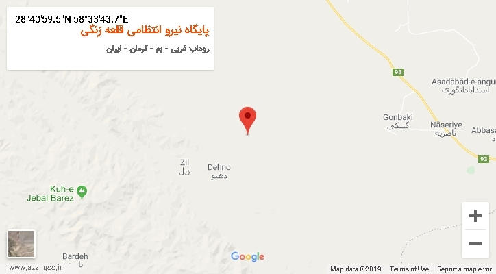 روستای پایگاه نیرو انتظامی قلعه زنگی بر روی نقشه