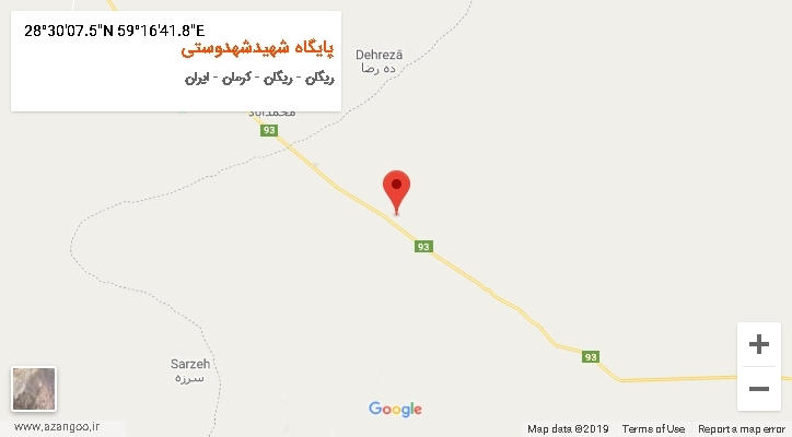 روستای پایگاه شهیدشهدوستی بر روی نقشه