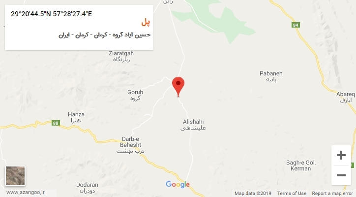 روستای پل بر روی نقشه