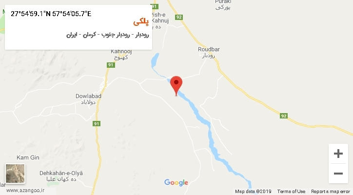 روستای پلکی بر روی نقشه