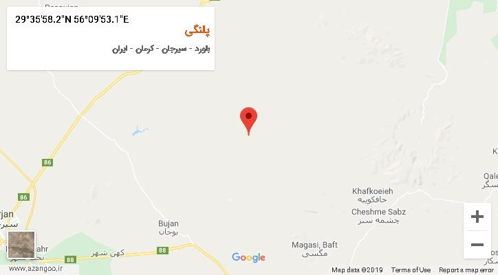روستای پلنگی بر روی نقشه