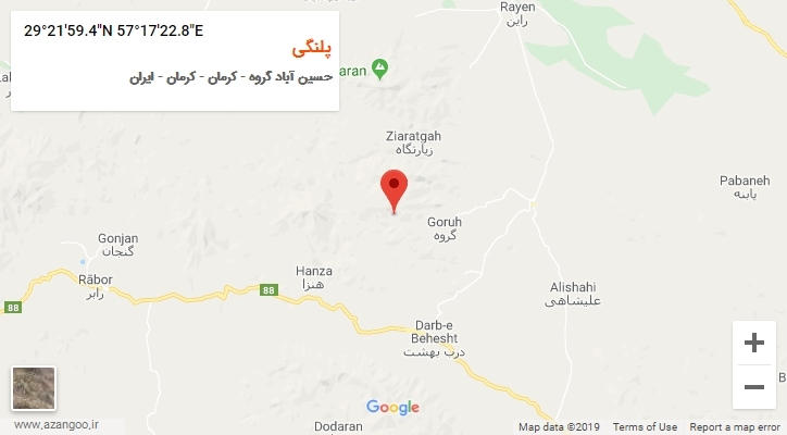 روستای پلنگی بر روی نقشه