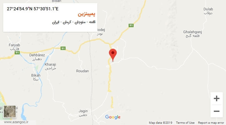 روستای پمپبنزین بر روی نقشه