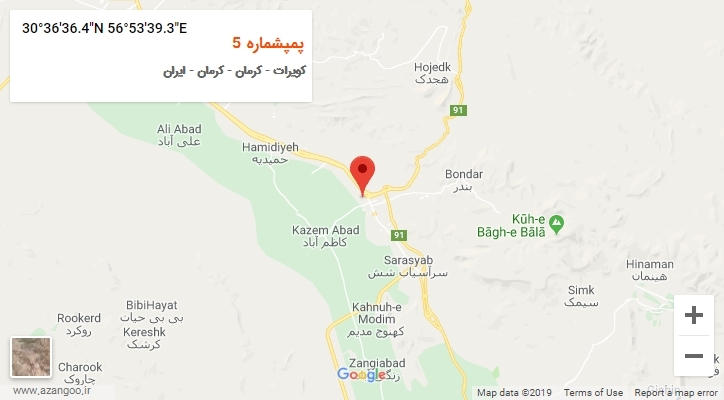 روستای پمپشماره 5 بر روی نقشه
