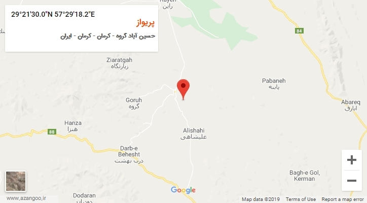 روستای پریواز بر روی نقشه