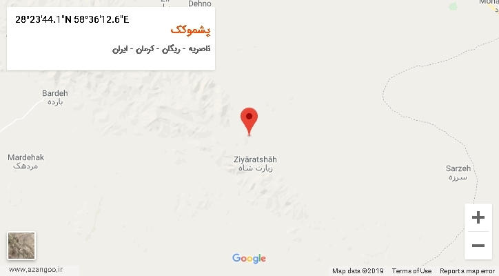 روستای پشموکک بر روی نقشه