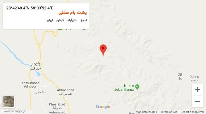 روستای پشت بام سفلی بر روی نقشه
