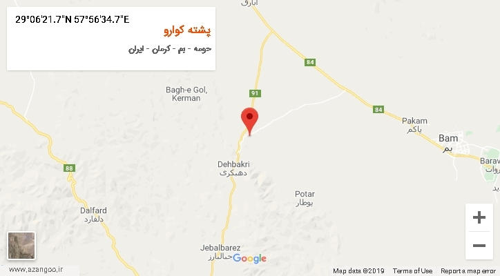 روستای پشته کوارو بر روی نقشه