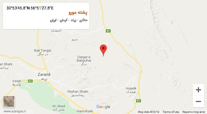 روستای پشته مورو بر روی نقشه