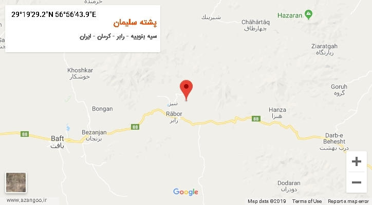 روستای پشته سلیمان بر روی نقشه